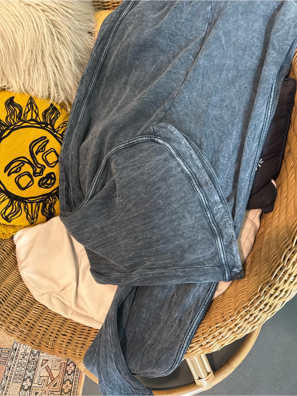 Three Birds Nest Black Washed Drawstring Pants - Picture 6 of 6